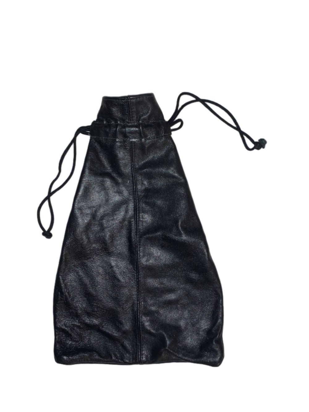Women's Unbranded Black Leather Drawstring tote Bag One Size